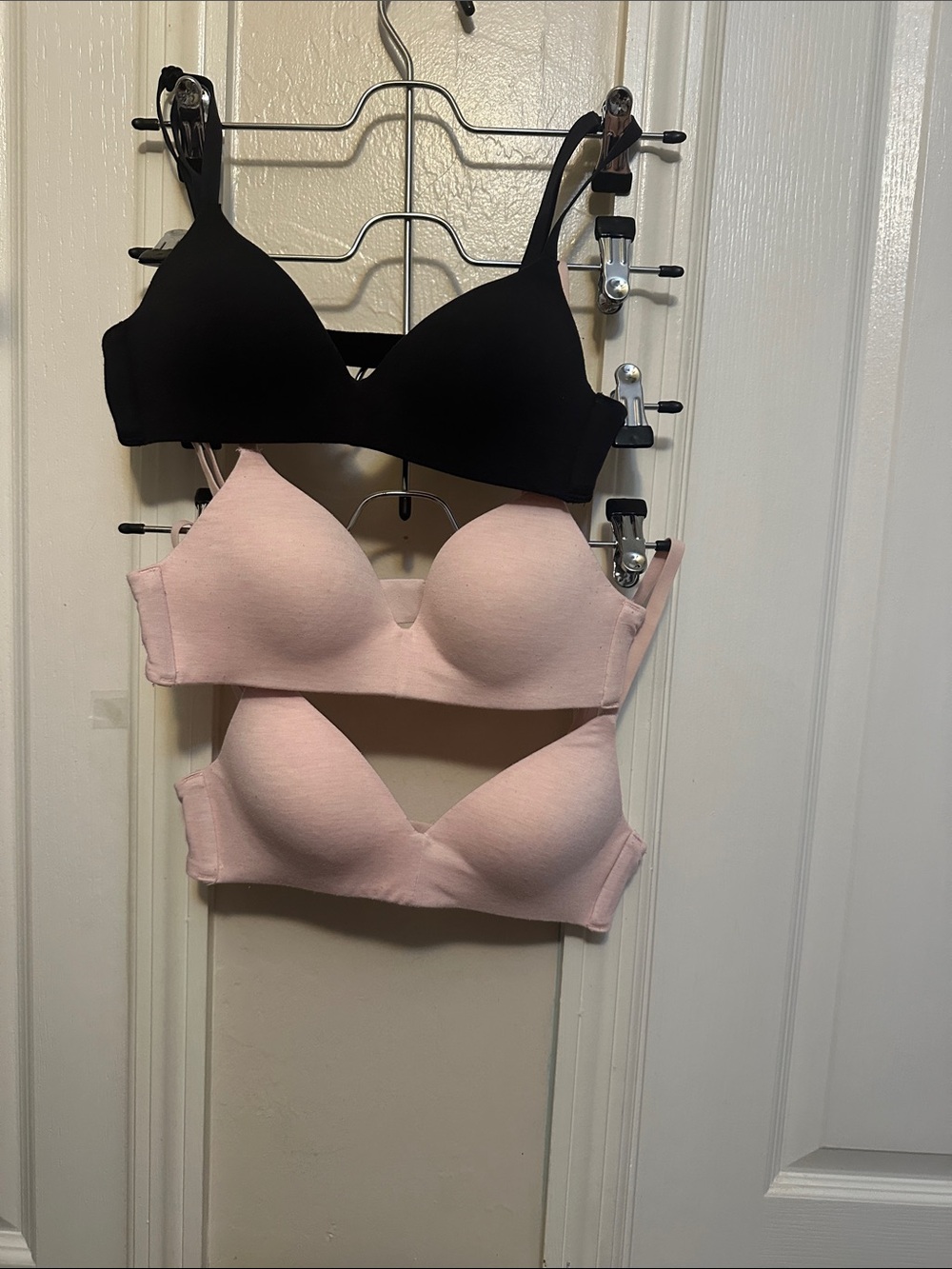 Everyday Seamless Molded Bras - Black & Light Pink Set